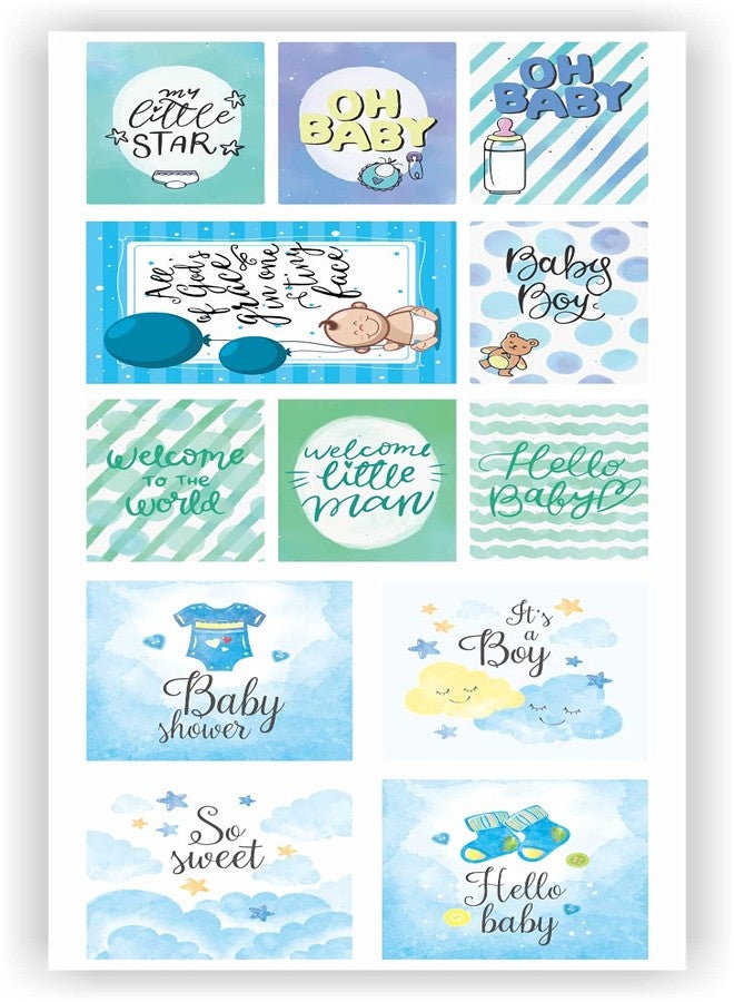 Craftastique Scrapbooking Baby Boy Elements & Tags Sheets (4 Sheets), Multicolour - Image 3